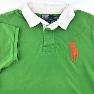 Polo by Ralph Lauren Green Shirt with Orange Emblem